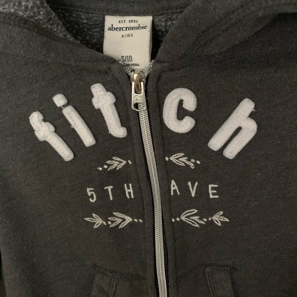 Abercrombie Kids Hoodie Sweatshirt Gray Sz S 10 - Picture 2 of 9